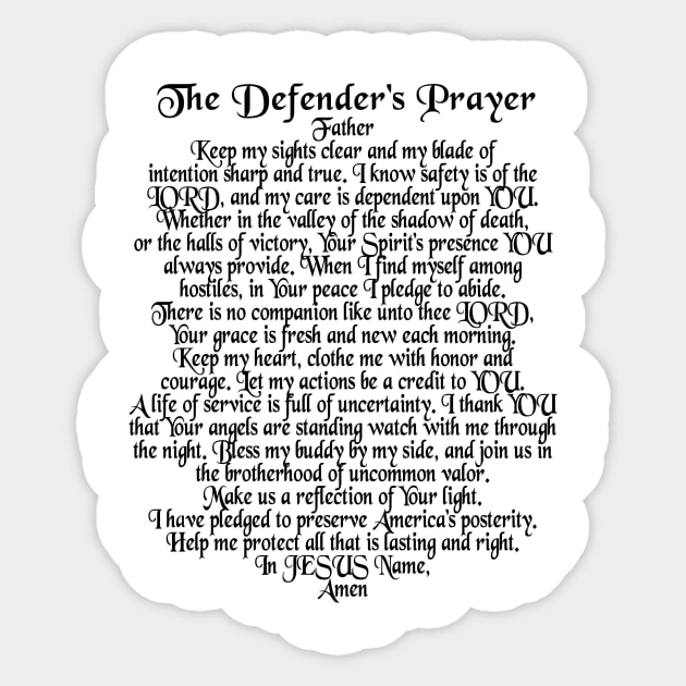 Soldiers Prayer, Military Patriotic, Patriotism Sticker by NimbleMuse